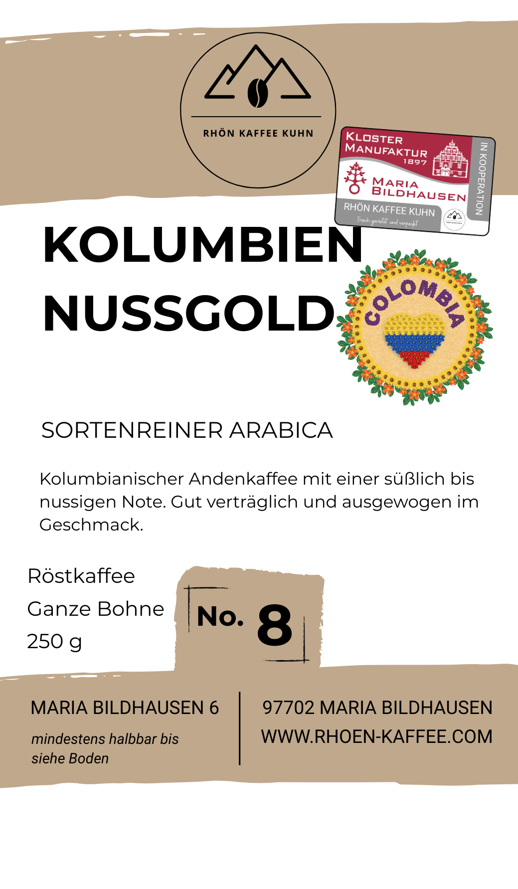 8 KOLUMBIEN NUSSGOLD